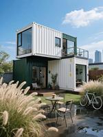 Casa Prefabricada de 2 Pisos, Casa Contenedor Moderna, Modular, Desmontable, Precio de Casa Contenedor, Hotel de Lujo, Villa de 2 o 3 Dormitorios, 20 o 40 Pies