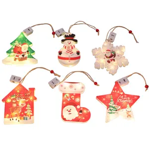 Holiday Lighting Christmas Lights Shop Window Decoration Light Santa Claus Snowman USB Lamp