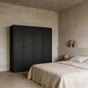 Armoire moderne en bois massif avec étagères réglables et tringle de suspension pour le rangement de la <span class=keywords><strong>chambre</strong></span> et du salon - Product Image 5