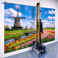 Printer Dinding LINCJET Beroda, Dapat Dilipat, Portabel, Printer UV untuk Dinding dengan Rel Pemandu untuk Usaha Kecil