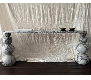 Prix d'usine Décoration intérieure moderne Meubles de luxe Calacatta Viola Marbre <span class=keywords><strong>Bureau</strong></span> Entrée <span class=keywords><strong>Console</strong></span> <span class=keywords><strong>Table</strong></span> pour salon - Product Image 1