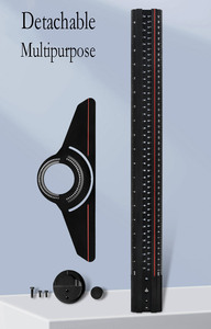 Trazador de carpintería ajustable, general, multifunción, alargamiento, triángulo cuadrado, medidor de ángulo, regla de aleación de aluminio - Product Image 4