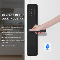 Serrure de porte intelligente à clé extérieure électrique, serrure de porte intelligente pour la maison, l'hôtel, l'appartement, application TTlock, biométrique, numérique, serrure à mortaise en aluminium N222