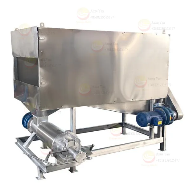 Cow Manure Dewatering Machine / Chicken faeces Solid and liquid separator / dung Screw press dewater machine