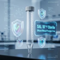 Tube à centrifuger jetable de 15ml en plastique de laboratoire dans un sac stérile sans impression
