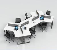 Hot Sell Modern Co Bureau de travail Mobilier de bureau Table de poste de travail à 120 degrés