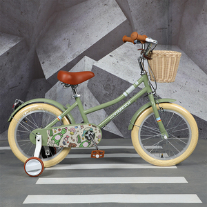 Bicicleta Infantil en Stock de Fábrica, 14, 16, 18 Pulgadas, para Niños y Niñas de 4 a 12 Años, con Frenos V Ajustables, Ruedas de Entrenamiento y Canasta - Product Image 4