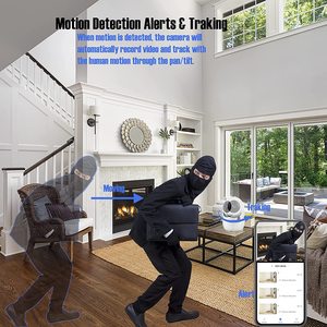 Trong nhà cuộc sống thông minh 1080P nhà CCTV an ninh máy ảnh IR tầm nhìn ban đêm PTZ CMOS báo động 2.4G 5G Wifi tuya ứng dụng di động điều khiển cho bé - Product Image 5