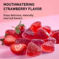 Gummies multivitaminées Chine-Herb pour adultes et adolescents, saveur fraise, faibles en gras, sans produits laitiers, pour la santé cardiaque, femmes et hommes, OEM, marque privée