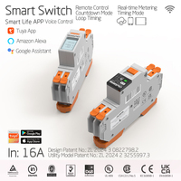 Disjoncteur intelligent CXJ29-32 32A 2P Mini WiFi avec compteur d'énergie en plastique, surveillance kWh, relais temporisé, capacité de coupure 6kA, montage sur rail DIN
