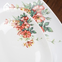 Vente en gros de service de table 16/24 pièces vaisselle personnalisée en opale et service de table en opale résistant à la chaleur bol et assiette pour l'Algérie
