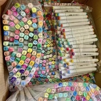 Ensemble de 262 marqueurs d'art professionnels à double pointe, stylos à alcool permanents pour le dessin, fournitures scolaires et de bureau