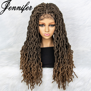 Jennifer Factory Direct Sale Wet <span class=keywords><strong>Curls</strong></span> Human Hair Weaves Bundles Peruvian and Brazilian Box Braided Wigs Lace Front - Product Image 1