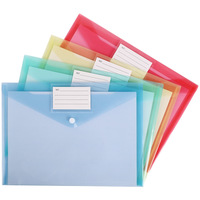Carpeta de Archivos Transparente de Polipropileno con Ranura para Tarjetas de Visita, Bolsa de Almacenamiento para Documentos de Oficina y Exámenes, Marca Shlan, Tamaño A4, Gruesa y Colorida