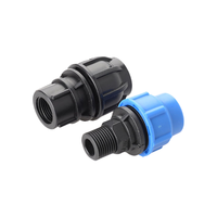 Raccords à compression PN10 PN16 PP 20mm-110mm, connecteurs rapides en polypropylène, raccords de tuyauterie filetés pour l'irrigation