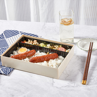 Assiette en bois jetable pour emporter, sushi, salade, emballage alimentaire, boîte en bois