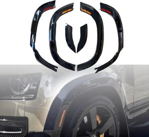Kit de ajuste de arcos de rueda negro brillante con barras de luz LED para modelos <span class=keywords><strong>Land</strong></span> <span class=keywords><strong>Rover</strong></span> <span class=keywords><strong>Defender</strong></span> L663 4 puertas 2020 2021 <span class=keywords><strong>2022</strong></span> 2023 - Product Image 1