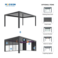 Mooxon Luxe Aluminium Pergola Toit Skypoly Aluminium Pergolas Extérieures Motorisé Bioclimatique Gazebo Carports