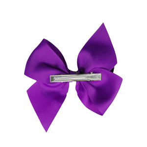 Barrettes à cheveux alligator scintillantes à paillettes et nœuds pour bébés filles, en tissu uni multicolore, pour fêtes - Product Image 4