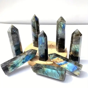 Tour en cristal de labradorite naturelle de haute qualité en gros, obélisque, pierre de traitement pour autres artisanats en cristal - Product Image 1