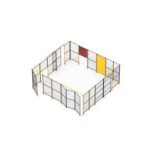 Barriera di sicurezza industriale recinzione 6 piedi di lunghezza e 8 piedi di acciaio alto telaio di sicurezza recinzione con Post tappi per le officine - Product Image 1