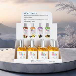 M664Z Venta caliente 100mL Perfume de fruta 4 sabores Diseños mixtos Naturaleza Vainilla y coco Fragancia Parfums Mujeres Uso diario Molen Mist - Product Image 6