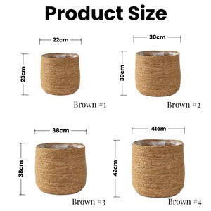 <span class=keywords><strong>Cesto</strong></span> Portaoggetti <span class=keywords><strong>Rotondo</strong></span> in <span class=keywords><strong>Vimini</strong></span> Personalizzato con Manico, <span class=keywords><strong>Cesto</strong></span> Organizzatore per Decorazione Casa - Product Image 3