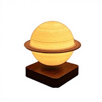 Regalo de Navidad para Niños, Lámpara de Noche Novedosa con Impresión 3D, Levitación Magnética, LED de 12 cm, Control Táctil, Regulable, Luna Blanca, para Sala de Estar