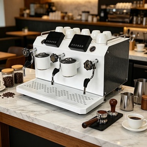 Máquina de Café Espresso Semiautomática Comercial Económica de Doble Cabezal para Cafetería y Tienda de Té de Burbujas BS-sm - Product Image 1