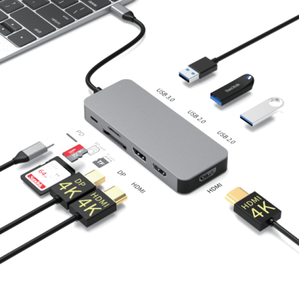 USB 2.0 Flash Drive Personalized 9 in 1 Adapter Ports