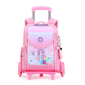 Usine mode enfants bagages sac à dos mignon sirène dessin animé chariot sacs d'école con ruedas <span class=keywords><strong>nina</strong></span> pour les filles mochila escolar extérieur - Product Image 1