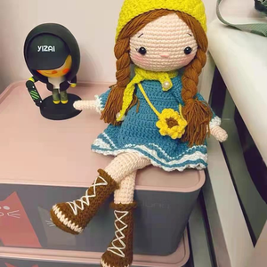 Cardigan en crochet fait main Granny Square, vente en gros, personnalisé OEM, unisexe, en tissu de coton tricoté ajouré, anti-stress motif lapin - Product Image 4