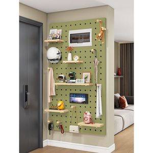 Étagère murale en bois massif, étagère de rangement murale pour salon, bibliothèque simple en bois pour mur de fond - Product Image 4