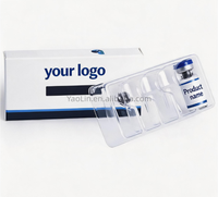 Boîte en papier personnalisée avec insert en blister PET pour flacon en verre de 3 ml, 5 ml, 10 ml, emballage cosmétique