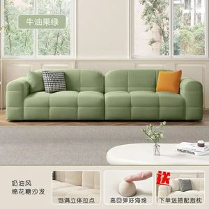 Straight Shape <b>Square</b> Upholstered Sofa Foam Filling Art Pattern Living Room Furniture - Product Image 4