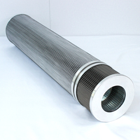 Cartouche filtrante plissée en fibre de verre pour huile de boîte de vitesses de générateur éolien, élément filtrant spécialisé pour éolienne