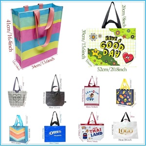 Sac de courses réutilisable en PP personnalisé, imprimé, écologique, à double poignée, en polypropylène laminé tissé - Product Image 2