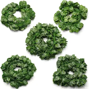 Fake Ivy Leaves Artificial Garland Greenery Hanging Plant Vine for Bedroom Wall Decor Wedding Party Room Aesthetic Stuff