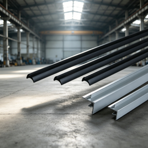 Base <span class=keywords><strong>de</strong></span> panneau à fixation sur poteau / Garniture <span class=keywords><strong>de</strong></span> panneau à fixation sur poteau. Norme européenne série 30. Largeur <span class=keywords><strong>de</strong></span> fente 8.2. A6063-T5/TPV, Pièce <span class=keywords><strong>de</strong></span> plaque d'étanchéité. - Product Image 1