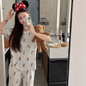 2025 été Style japonais pleine impression maison vêtements Cardigan paresseux costume femmes Modal pyjamas vêtements de nuit - Product Image 2