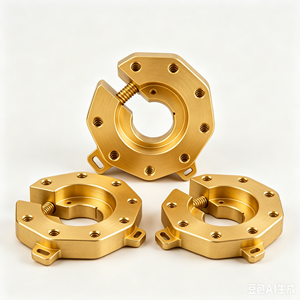 หน้าแปลนยึดแบบแยกชนิด C สำหรับงานกลึง CNC แบบกำหนดเองของ OEM ทำจากทองเหลือง พร้อมระบบล็อค สำหรับงานกลึง งานกัด และงานติดตั้งที่ต้องการความแม่นยำสูง พร้อมเกลียว - Product Image 6