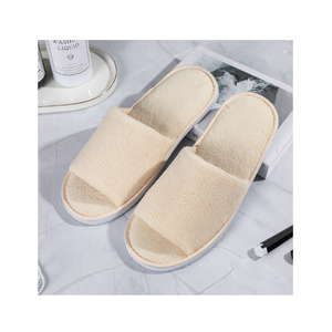 Fabricante profesional, calidad confiable, suavidad moderada, ajuste acogedor, sentido grueso, pies cálidos, zapatillas desechables de hotel - Product Image 1