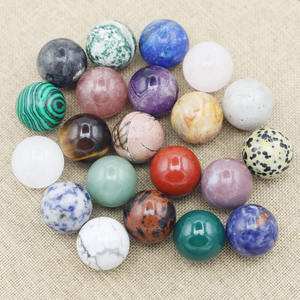 Cuentas de bola de piedra natural unisex de 20mm, esfera redonda de piedras preciosas DIY sin agujero - Product Image 2