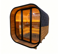 Sauna à vapeur à faible entretien pour 3 à 4 personnes, sauna traditionnel extérieur moderne en cèdre rouge