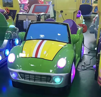 Machine de jeu vidéo anglaise en plastique d'intérieur à pièces avec 2 sièges Kiddie Ride