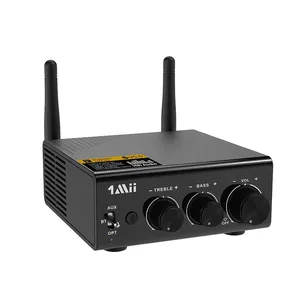 Amplificador de áudio bluetooth 5.0 1mii b08s, hifi stereo, receptor de música sem fio 2x100 w