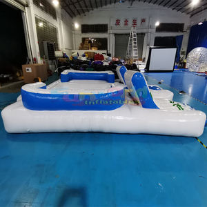 Isla flotante inflable tropical para fiestas acuáticas de lujo en el lago, juegos acuáticos inflables. - Product Image 5