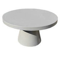 Table basse en béton blanc au design simple, contemporaine et très vendue, pour intérieur et extérieur, mini table d'appoint durable et facile à nettoyer