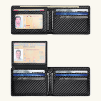 Dompet Pria RFID Blocking PU Custom - Tipis Lipat Dua, 12 Slot Kartu, 2 Jendela ID, Kantong Uang, Lapisan Nilon, Penutup Terbuka, Panjang Pendek
