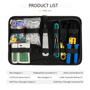 Xách Tay Rj45 Mạng Uốn Công Cụ Thiết Lập Thép Dụng Cụ Cầm Tay Cho Mạng Sửa Chữa Phần Cứng Tự Làm Bao Gồm Kìm Vượt Qua Kết Nối - Product Image 5